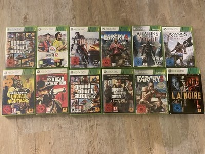 Xbox 360 Games (L.A. Noire,Rdr1,gta5,gta4,ACblackflag,fifa12,battlefield,Farcry3