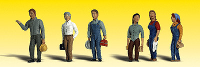 Woodland Scenics 2188 N Scale Scenic Accents(R) Second Shift Workers pkg(6)