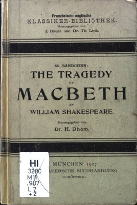 The Tragedy of Macbeth by William Shakespeare. Französisch-englische Klassiker-B