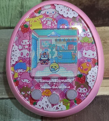 BANDAI Tamagotchi Meets Sanrio Characters Pink Virtual Pet Tested Used
