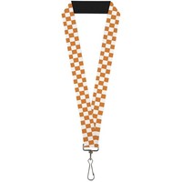 "Buckle-Down Lanyard-1.0\"-Checker White/Tn Orange 22\" X 1\" Multicolor (Us Import)"
