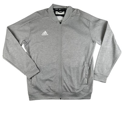 Adidas T1 Bomber Jacket Mens XL Gray Full Zip Track Training Athletic CY7097