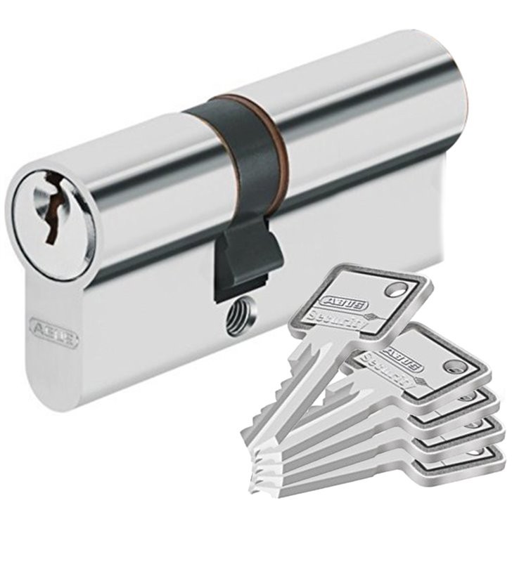 Cylindre de serrure ABUS C73 30x40 mm débrayable avec 5 clés nickelé pour porte