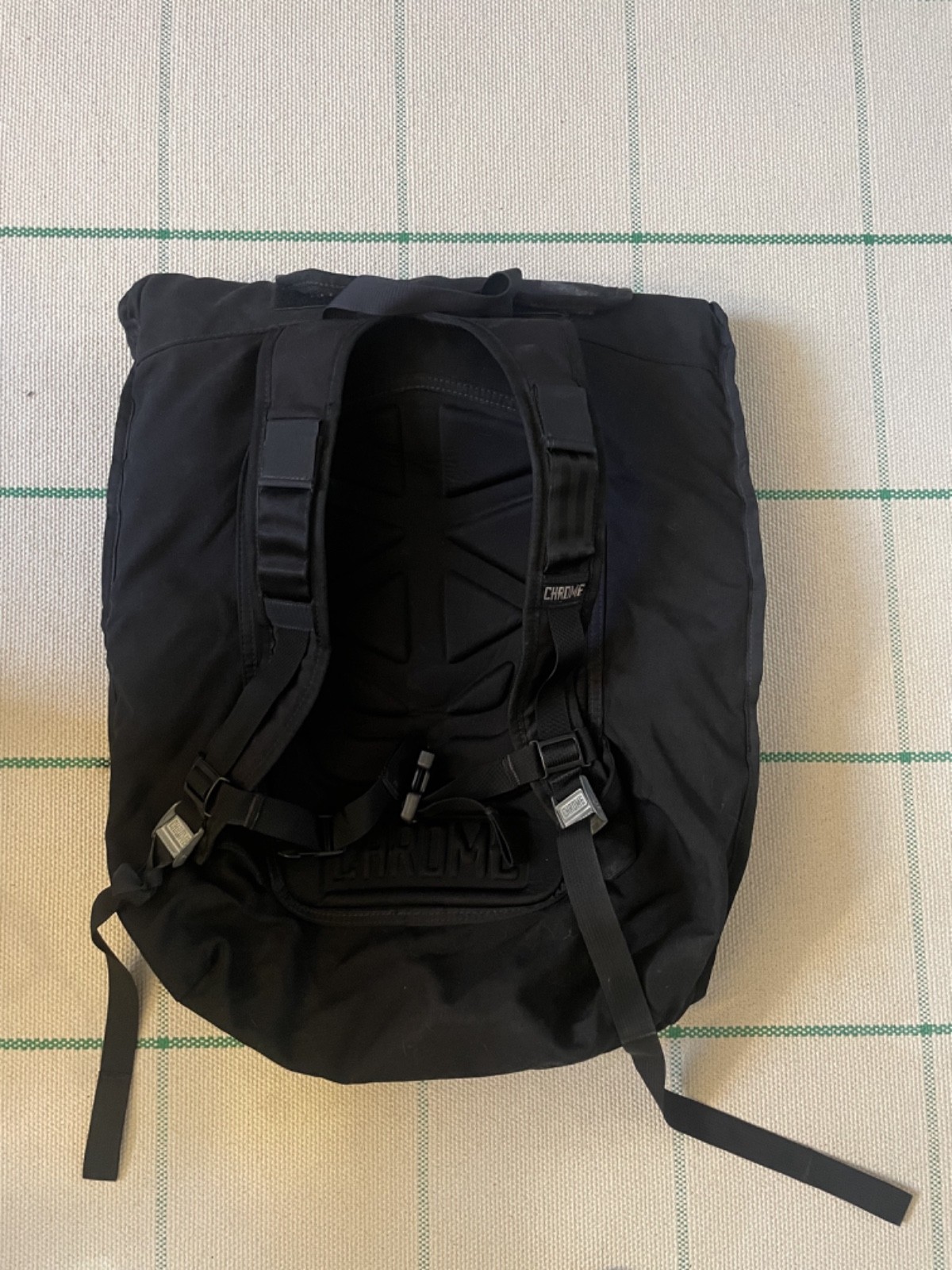 Chrome Waterproof rooltop LARGE Backpack, Black/R… - image 4