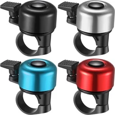 Hestya 4 Pieces Bike Bells, Bicycle Bells for Mountain Bicycle Handlebars Loud C