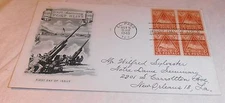 VINTAGE TEXAS FORT BLISS 1948 FIRST DAY OF ISSUE STAMP ENVELOPE