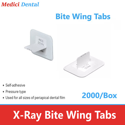 2000/Box  High Quality Dental X-ray Bite Wing Tabs Self-adhesive, Value Deal!