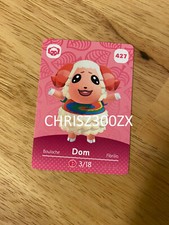 Animal Crossing New Horizons Switch Dom 427 Amiibo Series 5 Card UNSCANNED