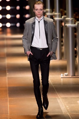 Saint Laurent Hedi Slimane SS14 Black White Wool Houndstooth Saint Laurent Hedi Slimane SS14 Black White Wool Houndstooth