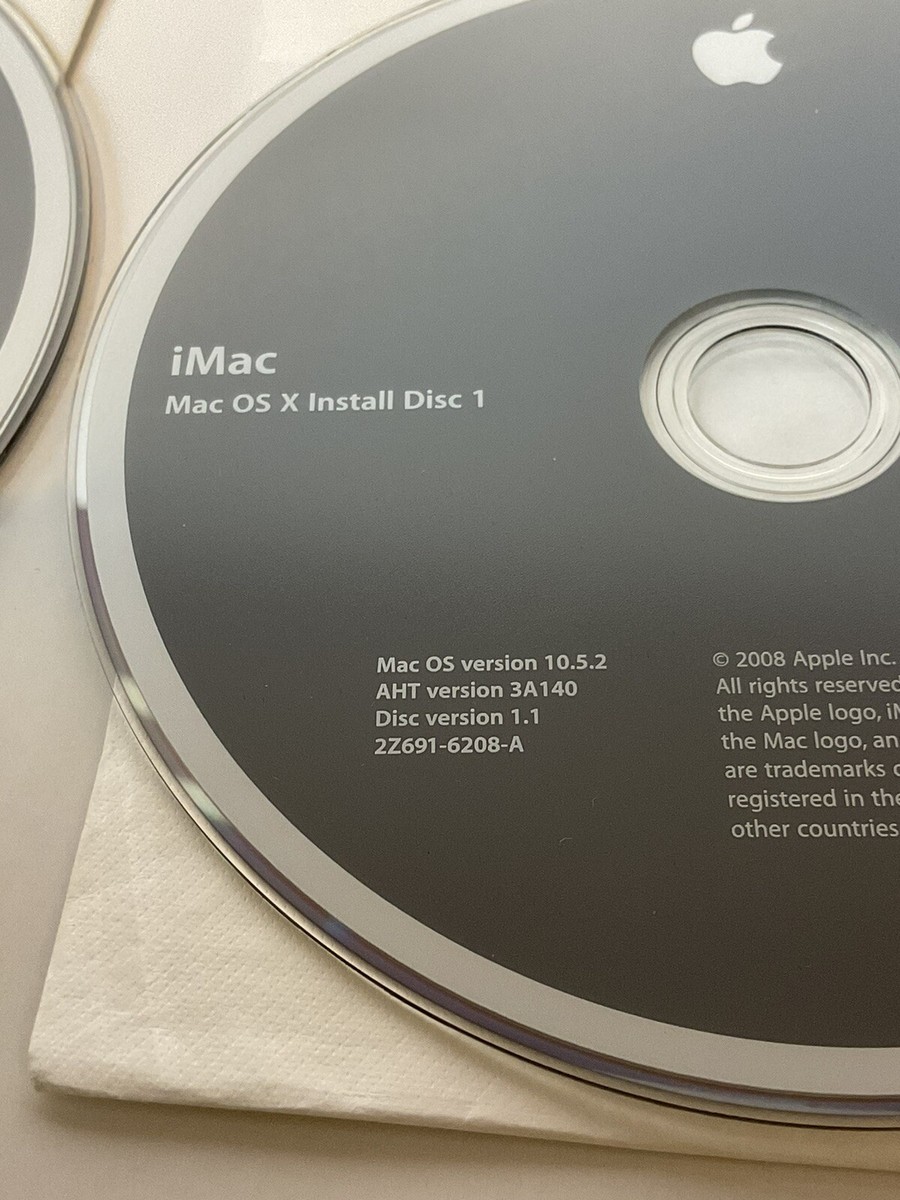 Apple iMac 本体 + Mac OS X インストールディスク iMac OS X Install Disc 1 & 2 Version 10.5.2 OEM | eBay