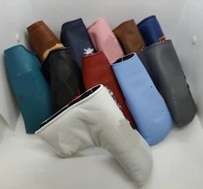 Winston Collection Leather Mystery Logo Golf Blade Putter Head Cover USA Made