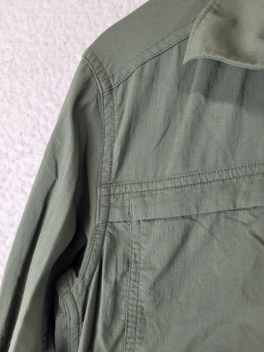 REI Coop Hiking Guide Shirt Womens L Green Double Chest Pockets Outdoor Cooling - Picture 12 of 24
