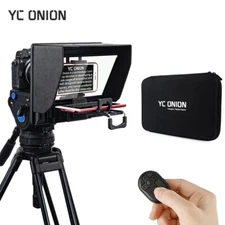 YC Onion Wide Angle Protable Teleprompter for Tablet Smartphone DSLR w" Remote