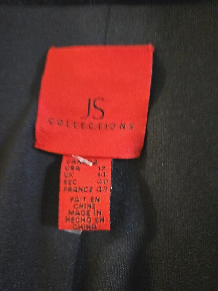 New Sz 12 JS Collections Black Soft Velvet Jacket Coat Blazer Special Occasion - Image 3 of 4