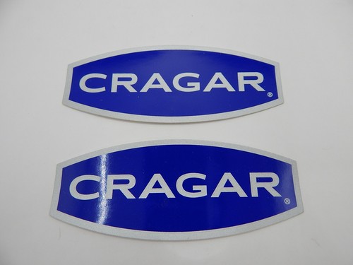 VINYL STICKER PAIR Cragar Wheel Decal Stickers Large 5" Blue Silver LOT OF 2 - Picture 2 of 4