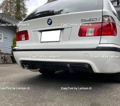 Wagon Touring BMW E39 M sport rear diffuser, abs plastic, video review