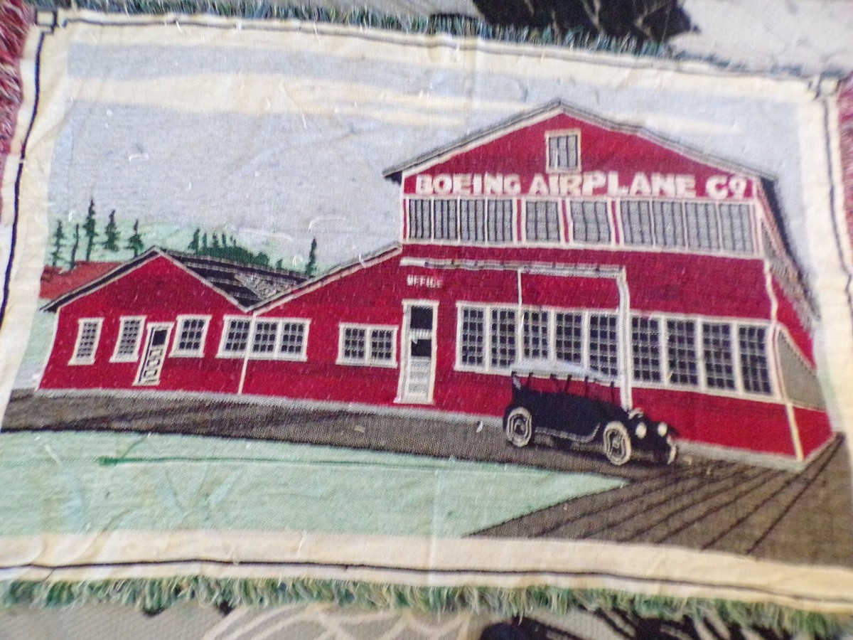 【希少】BOEING BLANKET Choice Boeing Airplane Co. Vintage Tapestry/Throw Blankets: 70