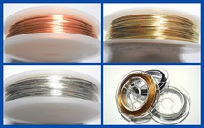1 Reel 0.6mm 0.8mm Quality Copper Wire - Choice of Plating Copper Gold Silver