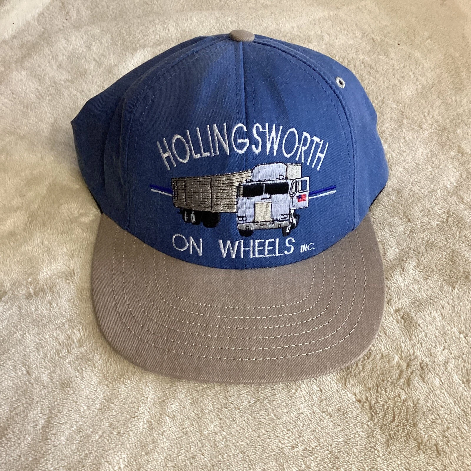 vintage trucker hat usa. “Hollingsworth On Wheels Inc” NWOT
