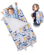Toddler Nap Mat with Pillow and Blanket for Preschool Daycare Super Soft 52 X22