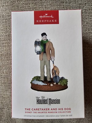 2024 Hallmark Disney Haunted Mansion The Caretaker & His Dog Ornament NIB