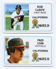 1981 PERMA GRAPHICS CREDIT CARD CALIFORNIA ANGELS TEAM SET W/ ROD CAREW "HOF"