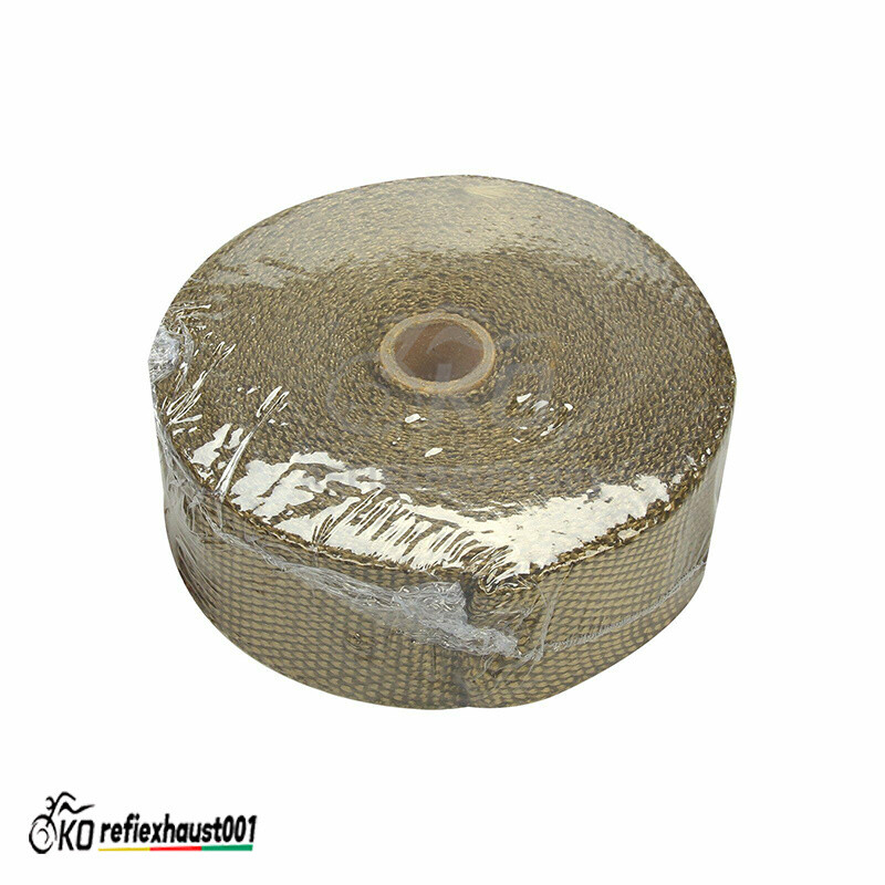 15M Roll Lava Exhaust Manifold Header Pipe Heat Wrap Tape 10 Ties Kit Motorcycle