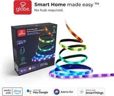Globe Wi-Fi LED Strip Light 16.4ft RGB Smart Control Music Sync App