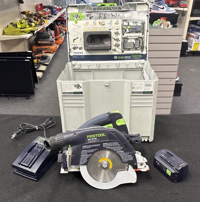 Festool  Cordless Circular Saw HKC 55 2 Batteries, Charger & Systainer Toolbox