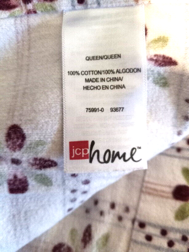 JC PENNEYS QUEEN FLORAL & STRIPED FLANNEL SHEETS GREAT CONDITION eBay