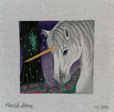 "The Unicorn" 7 x 7 18 Mesh Handpainted Needlepoint Canvas Nenah Stone SC-235