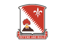 3" 34th engineer battalion dui defend and build army sticker decal usa made