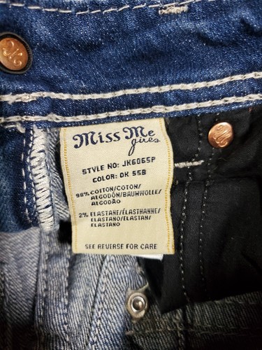 MISS ME Cuffed Capri Girls Jeans Size 14 FLAP POCKET RHINESTONES EUC! - Picture 6 of 6