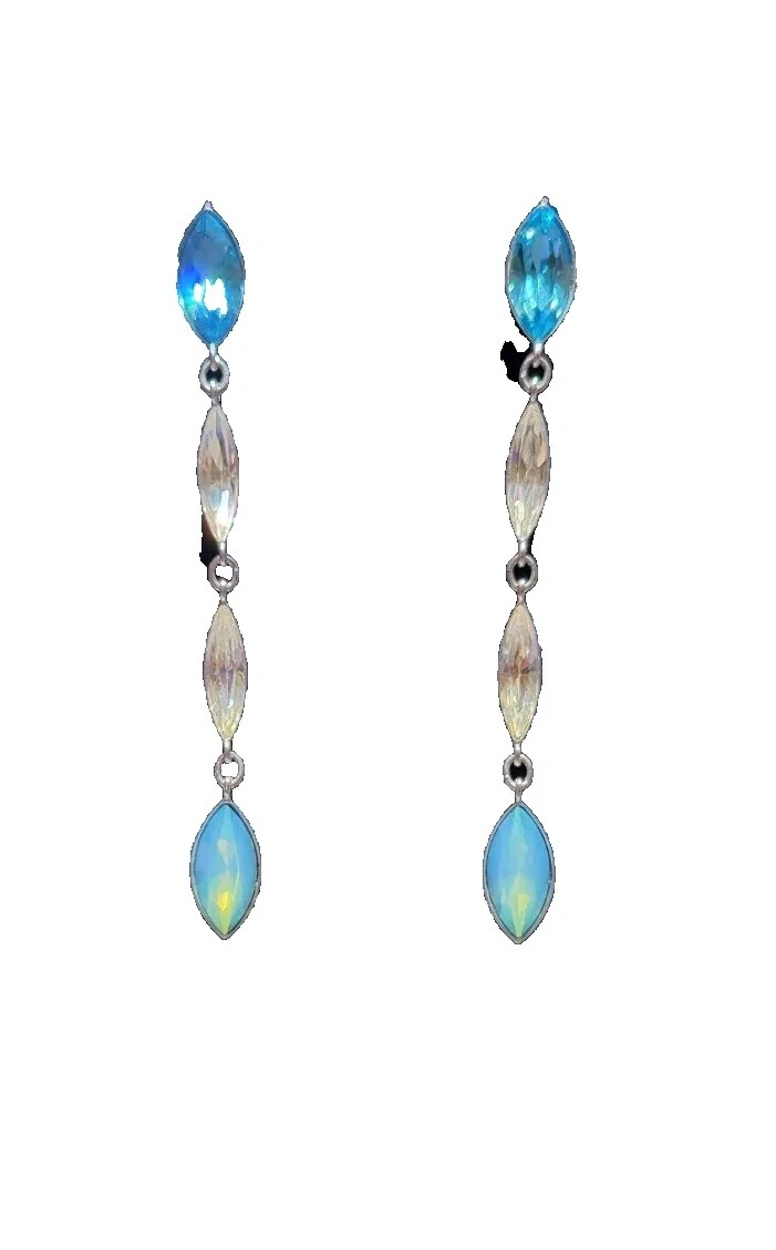 Swarovski Crystal Aquamarine Fashion Earrings