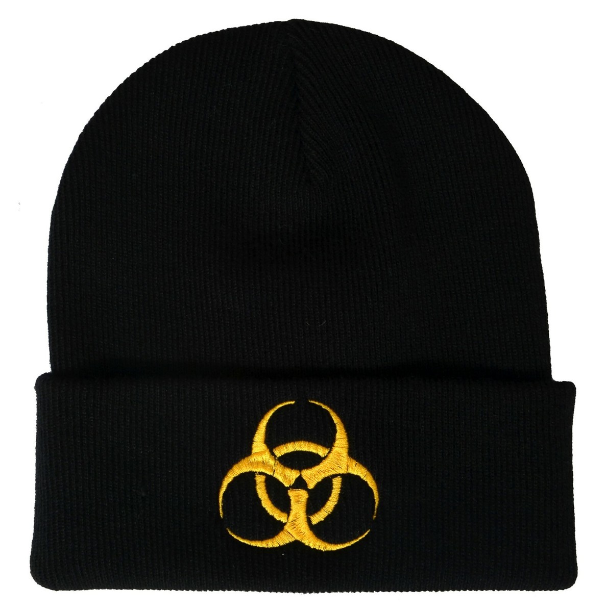 Cyber Punk Goth Beanie Hat Embroidered Bio Hazard Rave | eBay