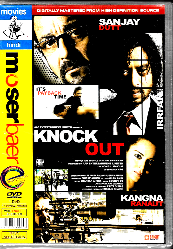 KNOCK OUT - IRRFAN KHAN, SANJAY DUTT, KANGNA - NEW BOLLYWOOD DVD - ENGLISH SUBS