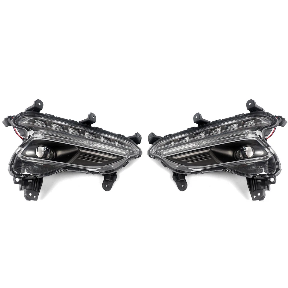 Fit For 2017 2018 Hyundai Santa Fe Sport LED Fog Lights Lamps Left+Right Side - Изображение 2 из 4