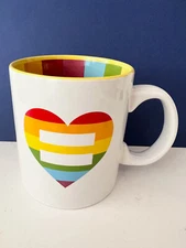 Just Funky "Taste The Rainbow" Pride Coffee Mug Rainbow Heart LGBTQ 2018 Funky