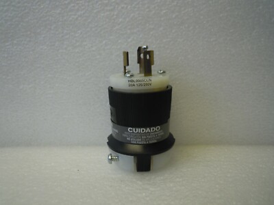 HUBBELL HBL9965CCN TWIST-LOCK PLUG MALE CONNECTOR 20A 125/250VAC 3P 3-WIRE *NEW