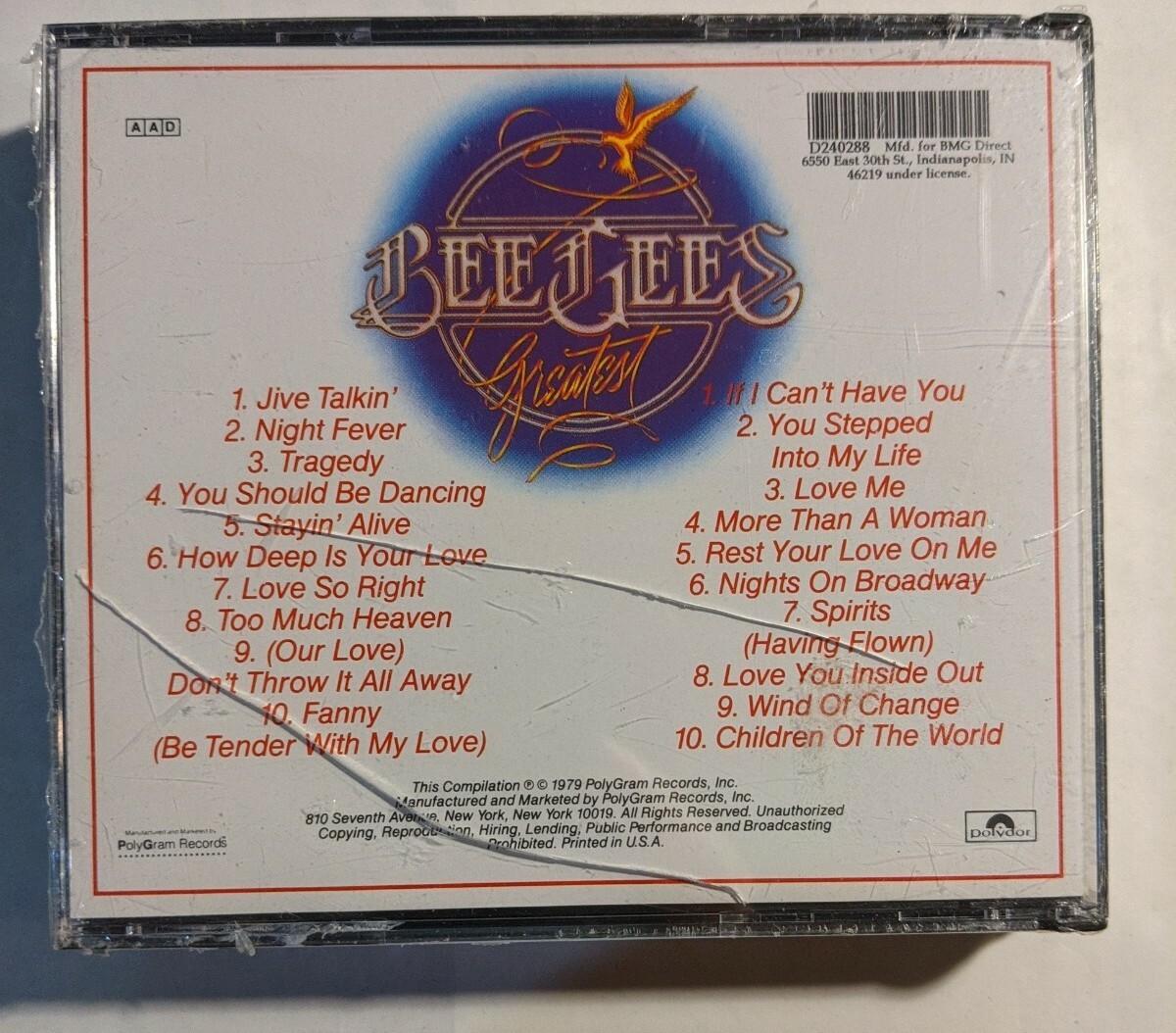 Bee Gees ‎Greatest Polydor 800 071-2 2 × CD, Compilation BMG