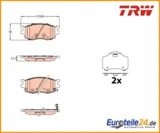 Brake Pad Set, Disc Brake TRW GDB3626 for Hyundai i20