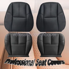 For 2007-2014 Chevy Tahoe Driver & Passenger Leather Seat Cover Black