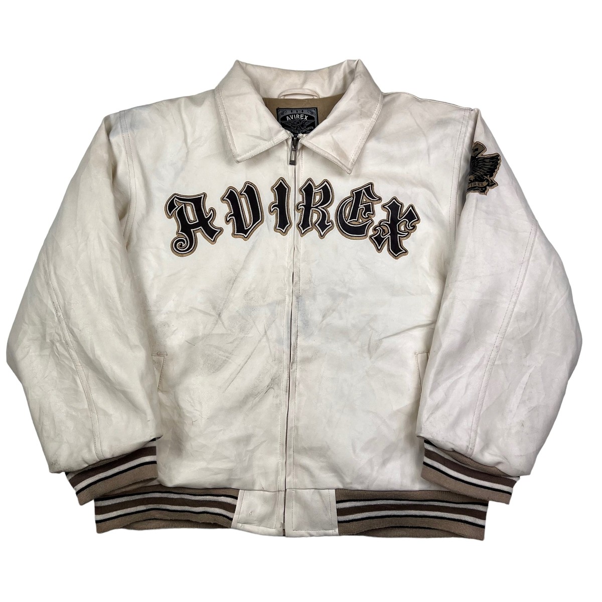 Avirex White Leather Varsity Jacket | eBay Avirex White Leather Varsity Jacket | eBay