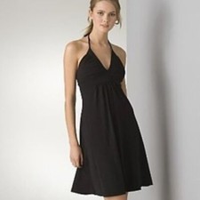 Susana Monaco Gathered Black Halter Dress
