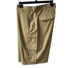 Iron Co. Mens Khaki Stretch Hybrid Cargo Short 38 NWT