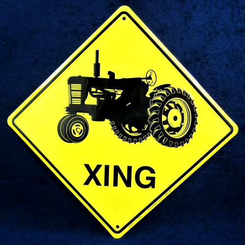 TRACTOR Xing -*HECHO EN EE. UU.* Letrero de metal en relieve - Granero Hombre Cueva Garaje Bar Pub Decoración - Imagen 3 de 9
