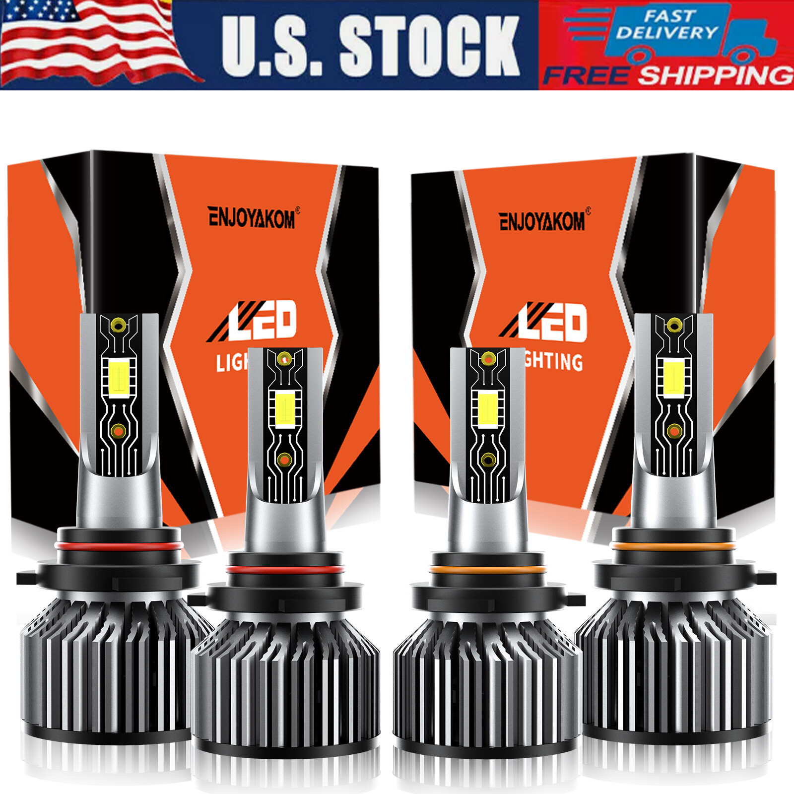 LED Headlight Car Bulbs 9005 9006 Super Bright For GMC K1500 Suburban 1992-1999