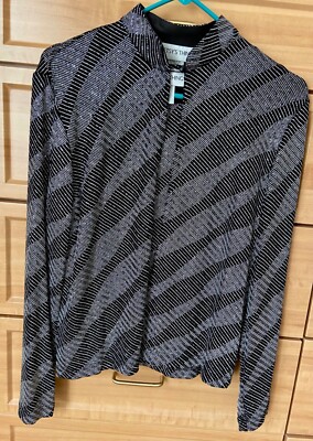 Betsy's Things Women's Glitter Black and Silver Classic Jacket and Shell (M)