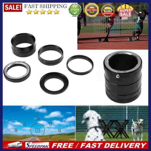 Black Macro Extension Tube for Nikon D7200 D7000 D5500 D5300 D5200 D5100 D3400 - Photo 1/10