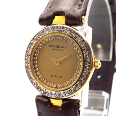 Raymond Weil Geneve 5844 Gold Women's Vintage Watch Swiss Quartz